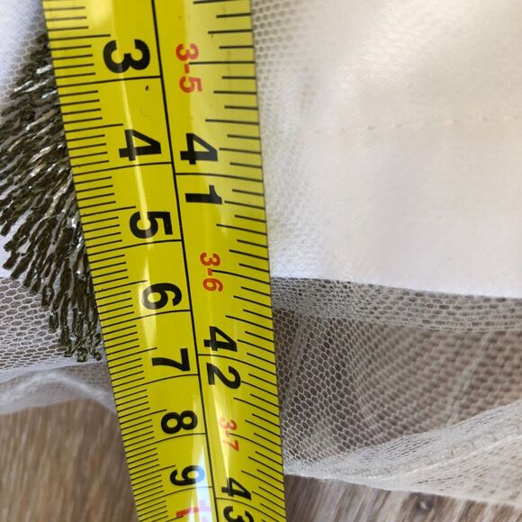 TRIXXI White Floral Embroidered Prom Party Maxi Skirt w Tulle Junior Sz 1 - Picture 14 of 16